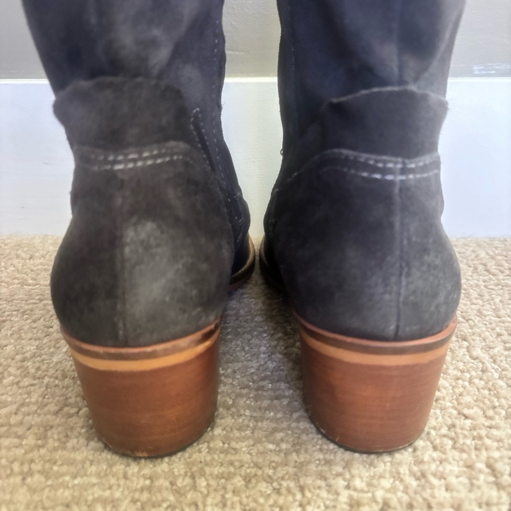 Dolce Vita Brown Suede Tall Western Boots Block Heel Women’s Size 7.5​ - Picture 8 of 12